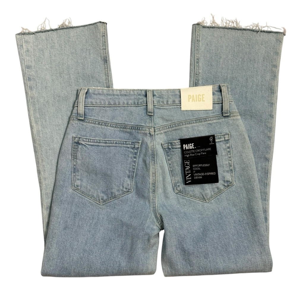 NWT New Paige Colette Crop Flare Jeans Size 23 - Picture 4 of 10